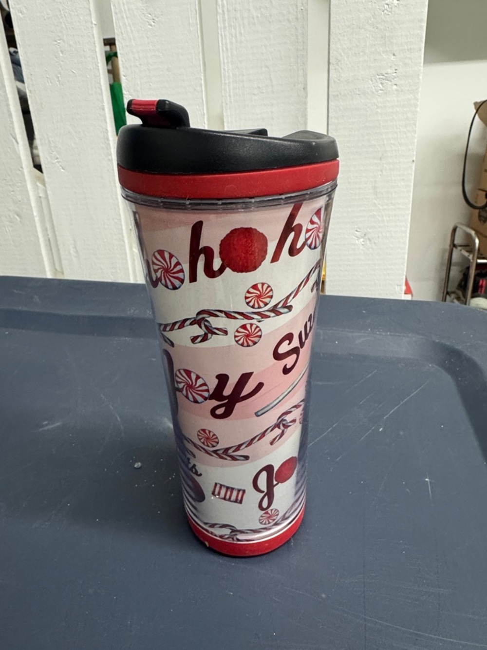 Starbucks Tumbler 2007 Holiday 16 oz Christmas Candy Sweets Travel Mug Cup